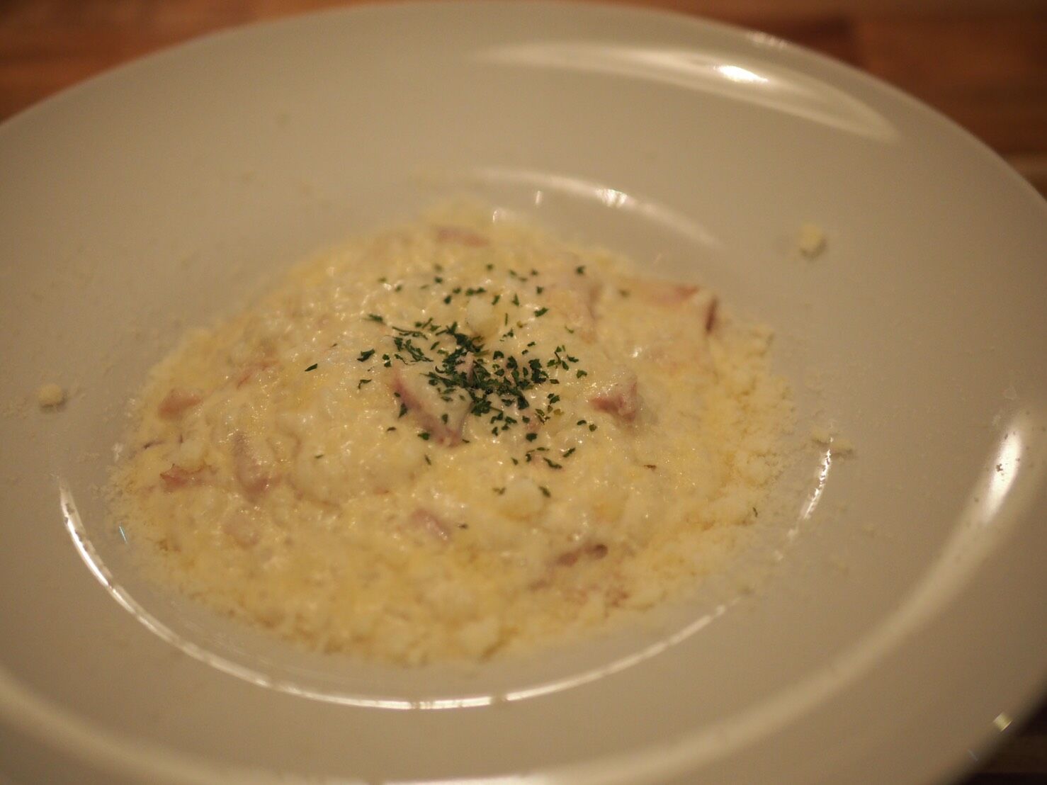 ベーコンクリームリゾット